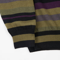 Pop Trading Company Striped Knitted Crewneck Sweatshirt - Multicolour thumbnail