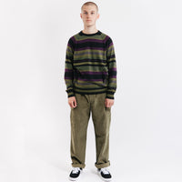 Pop Trading Company Striped Knitted Crewneck Sweatshirt - Multicolour thumbnail