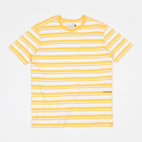 Pop Trading Company Striped Pocket T-Shirt - Yellow / White thumbnail