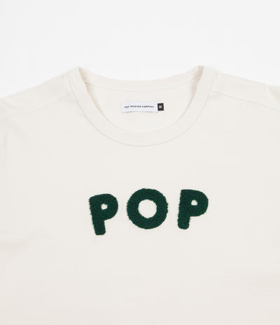 Pop Trading Company Uni Long Sleeve T-Shirt - Off White