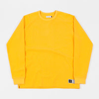 Pop Trading Company Waffle Long Sleeve T-Shirt - Burnt Yellow thumbnail