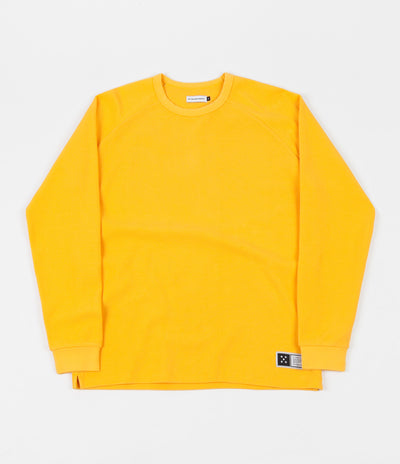 Pop Trading Company Waffle Long Sleeve T-Shirt - Burnt Yellow