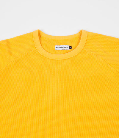 Pop Trading Company Waffle Long Sleeve T-Shirt - Burnt Yellow