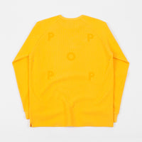 Pop Trading Company Waffle Long Sleeve T-Shirt - Burnt Yellow thumbnail