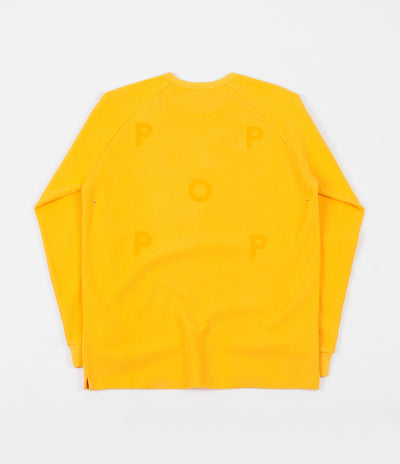 Pop Trading Company Waffle Long Sleeve T-Shirt - Burnt Yellow