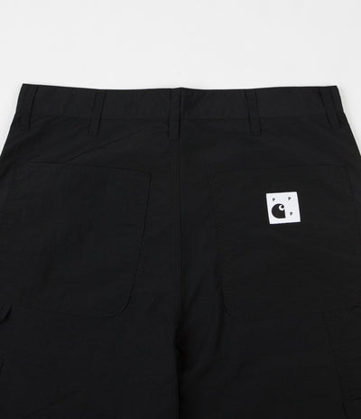 Pop Trading Company x Carhartt Double Knee Pants - Black | Flatspot