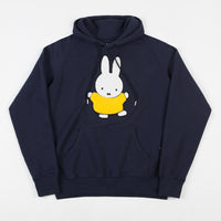 Pop Trading Company x Miffy Bruna Chenille Applique Hoodie - Navy thumbnail