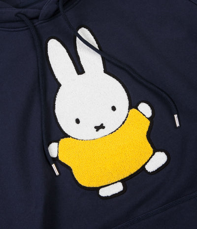 Pop Trading Company x Miffy Bruna Chenille Applique Hoodie - Navy