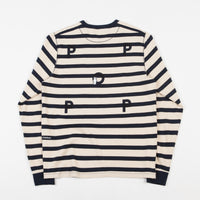 Pop Trading Company x Miffy Bruna Striped Long Sleeve T-Shirt - Navy / Off White thumbnail