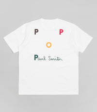 Pop Trading Company x Paul Smith Embroidered Logo T-Shirt - White