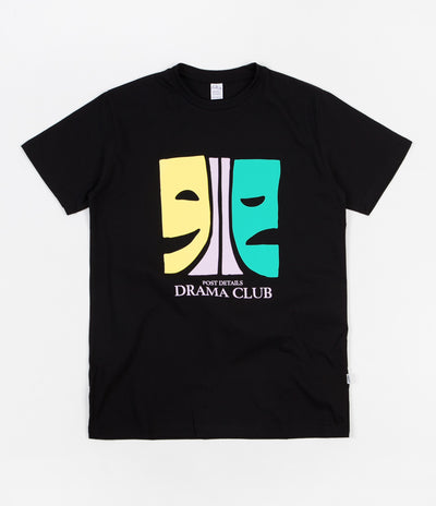 Post Details Drama Club Faces T-Shirt - Black