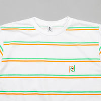 Post Details Striped T-Shirt - White / Orange / Green thumbnail