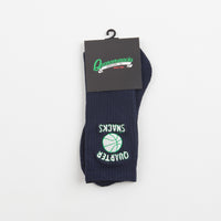 Quartersnacks Ball Is Life Socks - Navy thumbnail