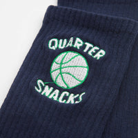 Quartersnacks Ball Is Life Socks - Navy thumbnail