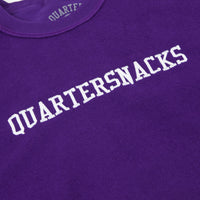 Quartersnacks Inside Out Embroidered Crewneck Sweatshirt - Purple thumbnail