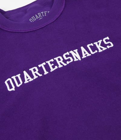 Quartersnacks Inside Out Embroidered Crewneck Sweatshirt - Purple