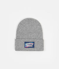 Quartersnacks Rubber Label Beanie - Heather Grey