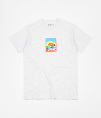 Quartersnacks Track Club Postcard T-Shirt - Ash Grey