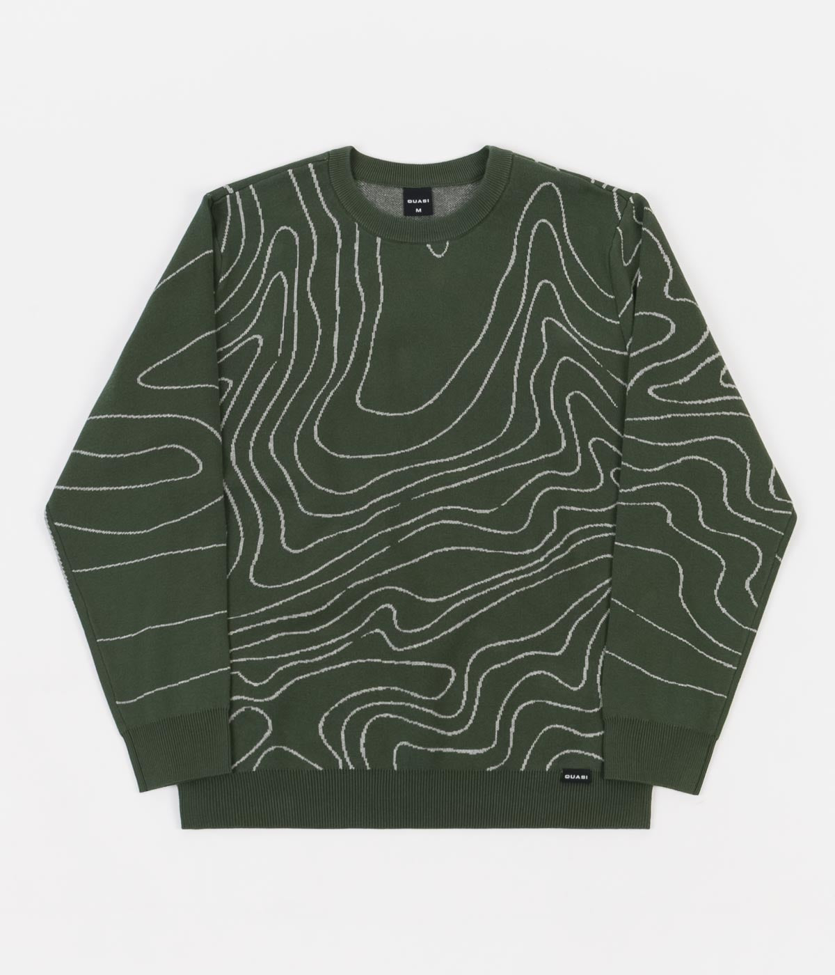 Quasi Topo Jacquard Sweatshirt - Forest | Flatspot