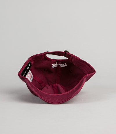 Rip N Dip Castanza Six Panel Cap - Burgundy