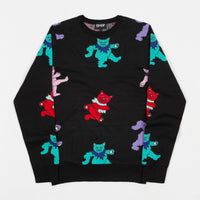 Rip N Dip Dancing Nerm Knit Crewneck Sweatshirt - Black thumbnail