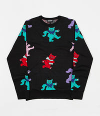 Rip N Dip Dancing Nerm Knit Crewneck Sweatshirt - Black