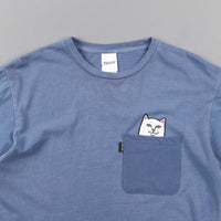 Rip N Dip Lord Nermal Pocket T-Shirt - Blue Mineral Wash thumbnail