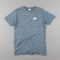 Rip N Dip Lord Nermal Pocket T-Shirt - Indigo Acid Wash thumbnail