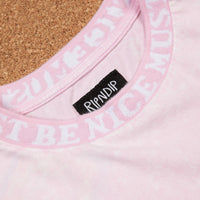 Rip N Dip MBN Jacquard Knit Neck T-Shirt - Pink Mineral Wash thumbnail