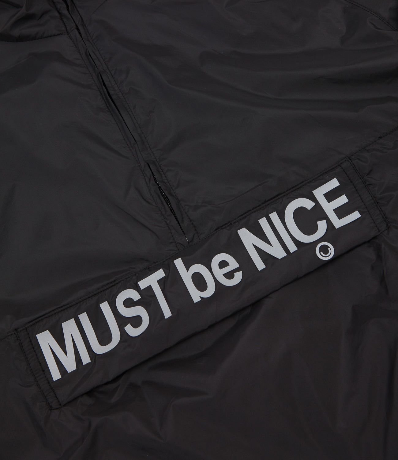 Rip N Dip Must Be Nice Half Zip Anorak Jacket Black 3M Flatspot