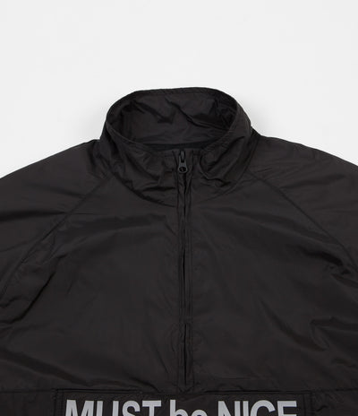 Rip N Dip Must Be Nice Half Zip Anorak Jacket - Black / 3M