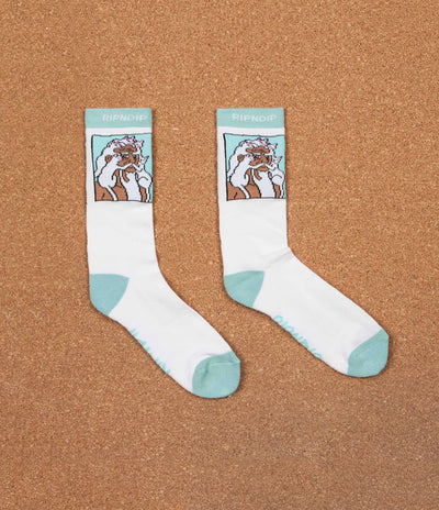 Rip N Dip Nerm Beard Socks - White