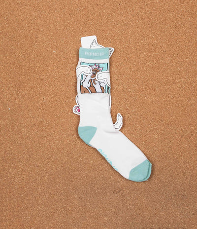 Rip N Dip Nerm Beard Socks - White