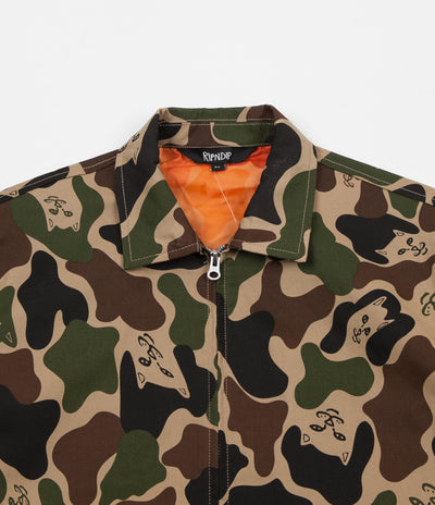 Rip N Dip Nermal Camo Coach Jacket - Army Camo