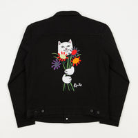 Rip N Dip Nermcasso Flower Denim Jacket - Black thumbnail