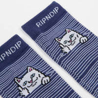 Rip N Dip Peeking Nermal Socks - Navy thumbnail