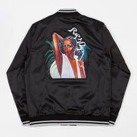 Rip N Dip Share Some Love Satin Jacket - Black thumbnail