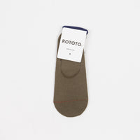 RoToTo High Gauge Invisible Socks - Olive thumbnail