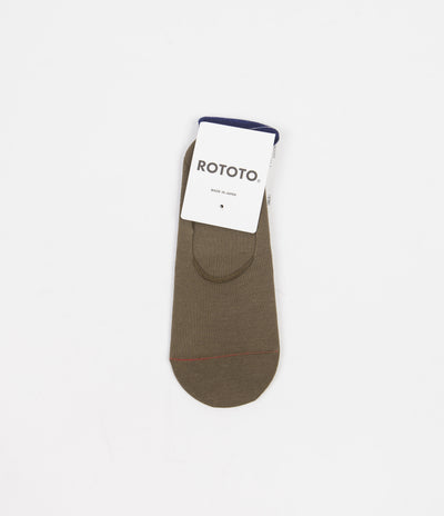 RoToTo High Gauge Invisible Socks - Olive