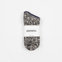 RoToTo Low Gauge Slub Socks - Black thumbnail