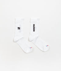 Salomon 365 Crew Socks - White / Black