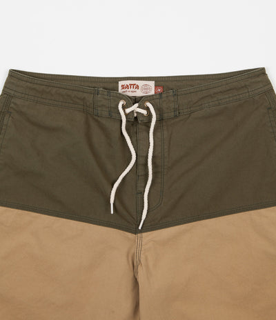 Satta Nasi Board Shorts - Stonegreen / Khaki