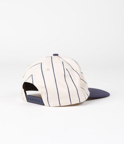 Sci-Fi Fantasy Biker Striped Cap - Cream / Navy