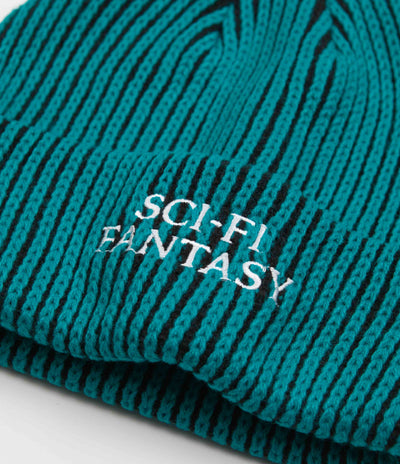 Sci-Fi Fantasy Logo Beanie - Aqua / Black