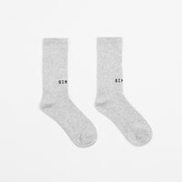 Simple Mono Logo Socks - Heather Grey thumbnail