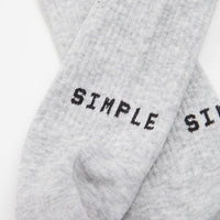 Simple Mono Logo Socks - Heather Grey thumbnail