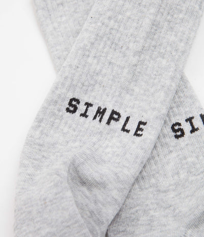 Simple Mono Logo Socks - Heather Grey