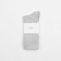 Simple Mono Logo Socks - Heather Grey thumbnail