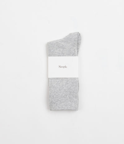 Simple Mono Logo Socks - Heather Grey