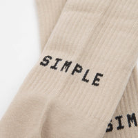 Simple Mono Logo Socks - Sand thumbnail